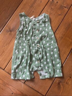 Green Tree-Print Baby One-Piece Bodysuit